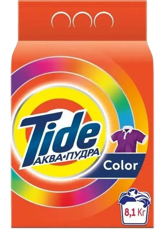 TIDE Порошок пральний автомат Аква-Пудра Колор 8.1кг